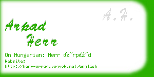 arpad herr business card